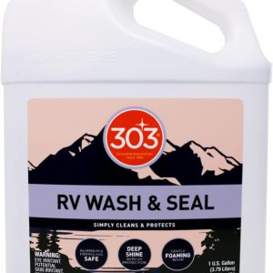 303 Products RV Wash & Seal - Clean, Streak-Free Finish, pH Neutral with High Foaming Formula, Provides A Deep Gloss Finish on RVs, Campers, Pop-ups, and Motorhomes, 1 Gallon (30240)