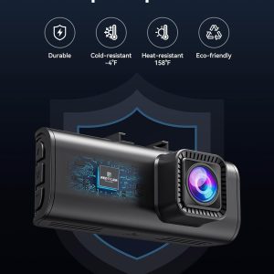 REDTIGER Dash Cam Front Rear, 4K/2.5K Full HD Dash Camera for Cars, Included 32GB Card, Built-in Wi-Fi GPS, 3.16” IPS Screen, Night Vision, 170°Wide Angle, WDR, 24H Parking Mode(F7NP)
