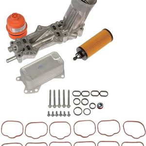 Dorman 926-959 Patented Upgraded Aluminum Engine Oil Filter Housing with Oil Cooler and Filter Compatible with Select Models (OE FIX)